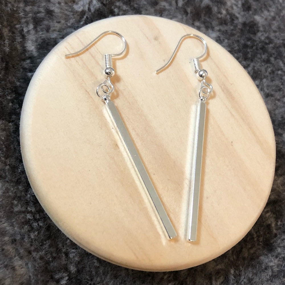 Dana Silver Bar Dangle Earrings